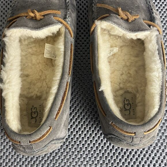 Ugg Dakota Moccasins Slippers Loafers Womens Size 10 Gray Leather Sheepskin - Picture 11 of 15